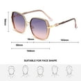 thumbnail image 2 of Personalized sunglasses with large metal frame, Pink, 2 of 5