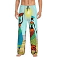 thumbnail image 2 of Lsque African Women Print Men's Pajama Pants, Lounge Pant - Comfortable Home Wear,Elastic Waistband, Stylish Design-Medium, 2 of 9