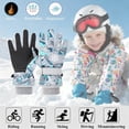 thumbnail image 2 of DHFJKG Kids Winter Waterproof Ski Gloves For Boys Girls Thermal Insulated Five Finger Design For Outdoor Play Skiing Cold Weather Childlike Mittens, 2 of 5