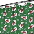thumbnail image 3 of Green Christmas Snowman Pattern Shower Curtain 72"x84" ,Bathroom Decorative Shower Curtains Set with 12 Hooks,Modern Waterproof Washable Shower Curtain, 3 of 6