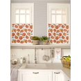 thumbnail image 5 of Thanksgiving 2 Panel Kitchen Curtains for Small Windows, Fall Orange Pumpkin Green Maple Leaves Bathroom Tier Curtain, Short Window Treatment for Bedroom/Living Room 55"x36", 5 of 6