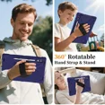 thumbnail image 3 of Protecive Case for Samsung Galaxy Tab S11 Ultra 14.6 inch 2025 SM-X930/X936B/X936E/X936U Shockporoof Cover with Pencil Holder Rotating Hand Strap & Stand Shoulder Strap & Universal Stylus Pen, 3 of 7