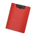thumbnail image 2 of Plastic Clipboard | Brushed Pattern Clip Board with Metal Double Nail Clip | Foldable 360° Design | Pen Slot | Matte Black, Blue, Red, Green | 12.8x9.6in | A4 Document Holder | Portable & Durable, 2 of 6