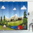 thumbnail image 1 of Ambesonne Mountains Shower Curtain, Camping in the Valley, 69"Wx84"L, Multicolor, 1 of 3