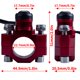 thumbnail image 3 of ORAEVY Botón universal del interruptor de parada del motor de la motocicleta CNC con placa posterior de montaje compatible con Honda CR125 CRF250 CRF450 XR250 - Rojo, 3 of 5
