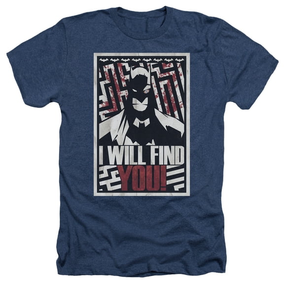 Batman - I Will Fnd You - Heather Short Sleeve Shirt - Large