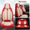 thumbnail image 4 of Maidao Car Seat Covers Leather Set for Mercedes-Benz for B220 2009-Present 5 Seats Waterproof Front Rear Cushion Protector Red Beige, 4 of 8