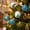 Blue, variant on Msgweeeg Christmas Ornaments Sets Christmas Decorations 12Pcs 6cm Sequin Foam Christmas Baubles Hanging Ornament Set