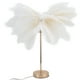 thumbnail image 4 of Lámpara de mesa de plumas de avestruz G4, luz nocturna, lámpara decorativa para dormitorio, sala de bodas, enchufe blanco de EE. UU. 110V, 4 of 14