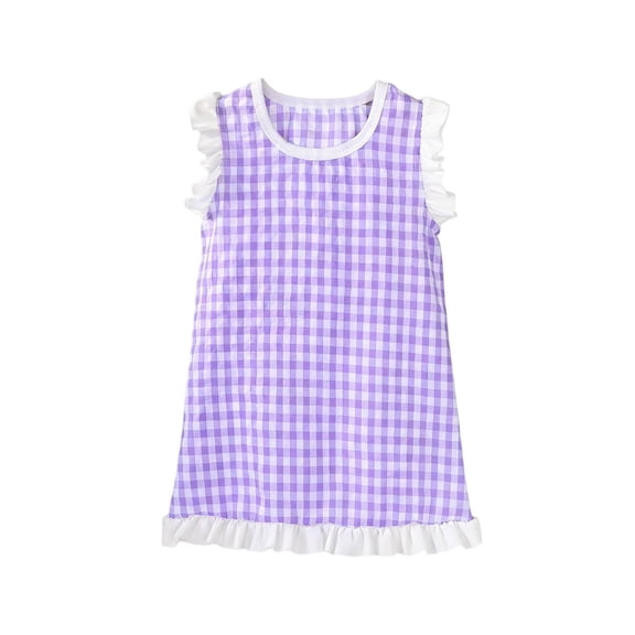 yillto Toddler Girls Summer Dress Ruffle Sleeveless Square Neck Boho Sundress Beach Casual Dresses