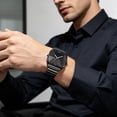 thumbnail image 6 of KOYPTL Men Watches Analog Quartz Stainless Steel Military Watches for Men Waterproof Business Classic Wrist Watch with Date, 6 of 8