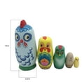 thumbnail image 3 of Esquirla 5Pcs Traditional Russian Nesting Dolls Cartoon Chicken Dolls Russian Dolls for, 3 of 8