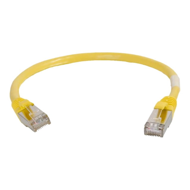 C2G 2ft Cat6 Ethernet Cable - Snagless Shielded (STP) - Yellow - Patch cable - RJ-45 (M) to RJ-45 (M) - 2 ft - screened shielded twisted pair (SSTP) - CAT 6 - molded, snagless, stranded - yellow