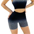 thumbnail image 1 of Gradient Color Seamless Pants Shorts High Waist Elastic Hip Lift Fitness Pants For Womens, 1 of 5