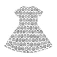 thumbnail image 4 of DORKASM Girls Easter Egg Print Short Sleeve Dress: White Casual Sundress with Pockets White 140, 4 of 5