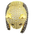 thumbnail image 2 of 0W182 - Gold+Ruthenium Brass Ring with AAA Grade CZ in Jet, 2 of 3