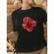 thumbnail image 1 of INAWLY Women's Floral Print Round Neck Short Sleeve Casual T-Shirt, Summer Graphic Tees Women Tops, 1 of 8