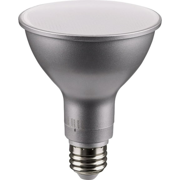 Satco S11586 11 Watt PAR30LN LED; Medium Base; Silver Finish; CCT Selectable; 120 Volt; 40 Degree Beam Angle