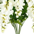 thumbnail image 3 of Vickerman 19 " Artificial White Wisteria Bush., 3 of 7