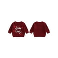 thumbnail image 2 of BemeyourBBs Toddler Baby Boys Valentines Sweater Outfits Heart Embroidery Crew Neck Knit Pullover Tops Spring Fall Winter Clothes, 2 of 9
