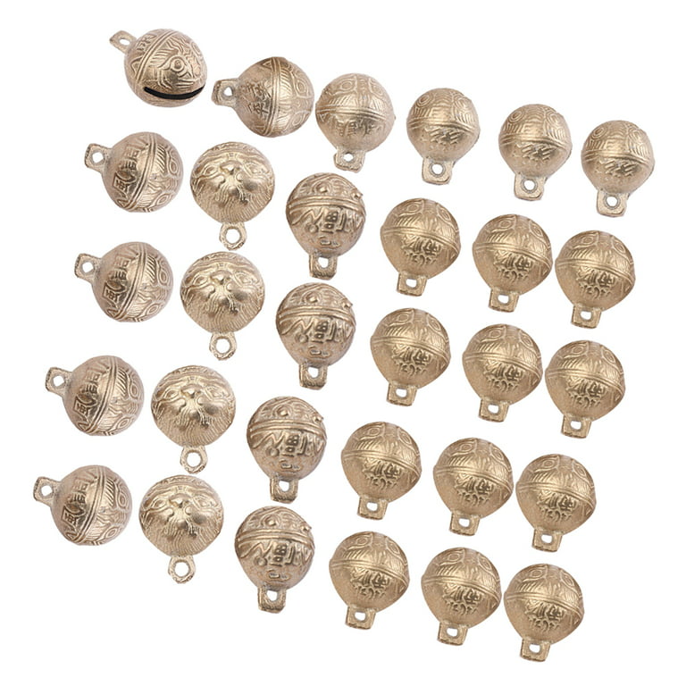 NOLITOY 9 Pcs Vintage Antique Copper Bells Witch Bells Decorative Bells  Supplies for Making Wind Chimes Bells for Crafts Rose Tiny Bells Bead  Necklace