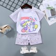 thumbnail image 1 of Conjuntos de ropa para niños y niñas, Top y pantalones cortos, 2 piezas, verano, algodón qym unisex, 1 of 2