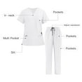 thumbnail image 7 of lmcalzta Scrubs Sets for Men Short Sleeve Tshirts and Pants with Pockets Summer Solid 2 Piece Outfits, 7 of 7