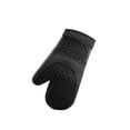 thumbnail image 1 of Toystoory Guantes resistentes al calor Manoplas de horno de silicona Guantes de horno antideslizantes para hornear Cocinar barbacoa Cocina y Comedor negro Toystoory HA027207-02, 1 of 6