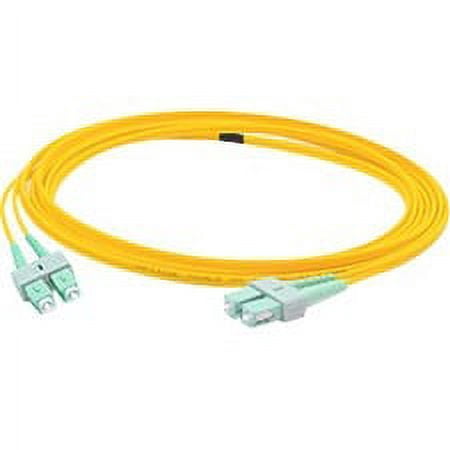 UPC: 0751745107607 | AddOn 1m ASC (Male) to ASC (Male) Yellow OS2 Duplex Fiber OFNR (Riser-Rated) Patch Cable