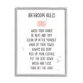 thumbnail image 4 of Stupell Industries Bathroom Rules List Soap Bubbles Typography Painting Gray Framed Art Print Wall Art, 4 of 5