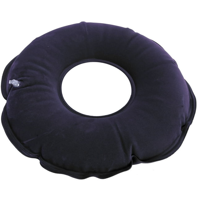 Coussin Anti-Escarres Gonflable, Coussin Rond Gonflable pour Patient Alité avec Pompe à Air pour Aîné Bleu Royal, Rose Rouge