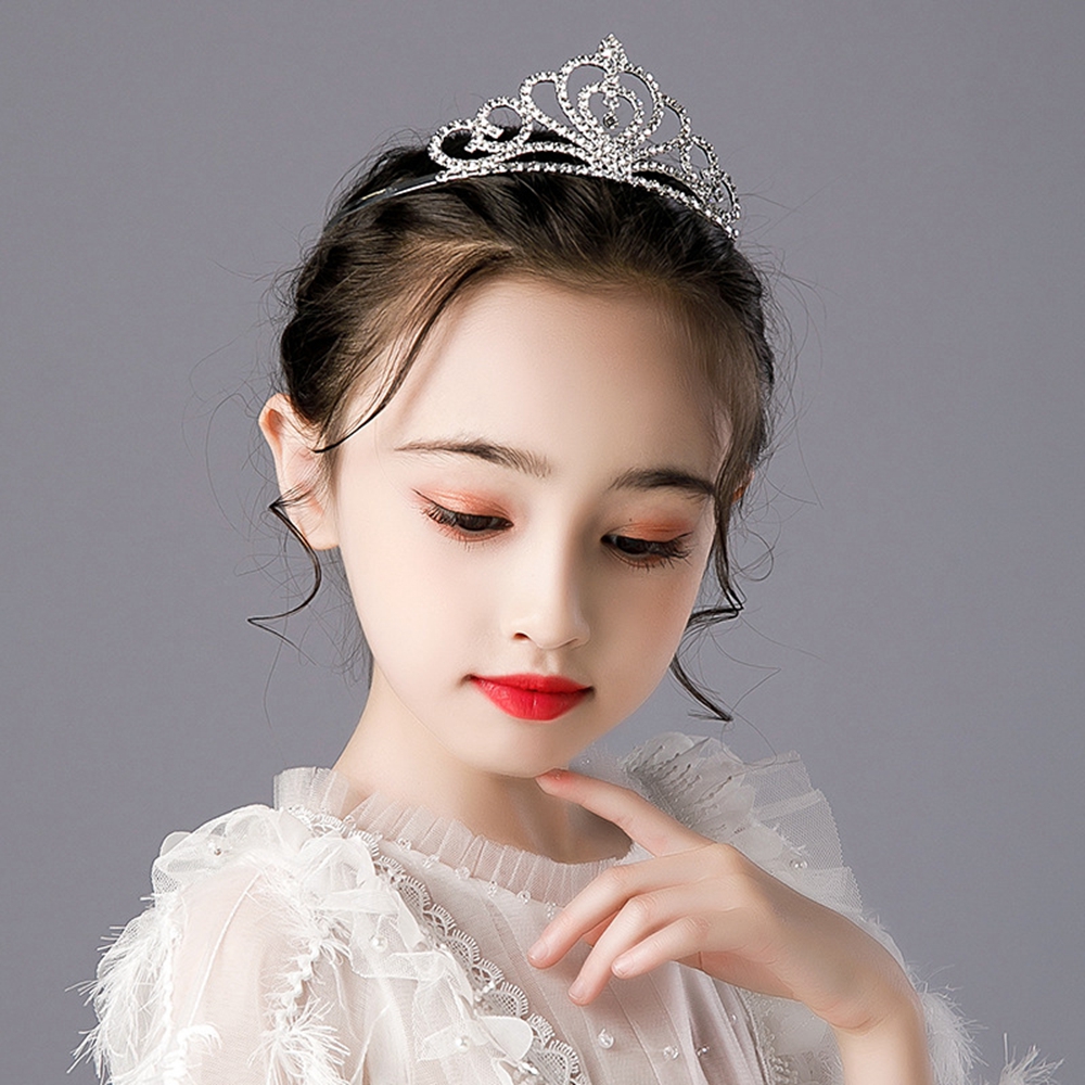 LNKOO 5-Piece Kids Princess Tiara Crown Pack, Glitter