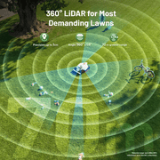 Mammotion LUBA 3 AWD 1500H Robot Lawn Mower , 0.37Acres,360° LiDAR+Dual-Cam AI Vision, 80% Slopes,2.2-4.0in Cut