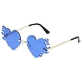 thumbnail image 2 of Harpily Sunglasses Mens Unisex Heart Shape Vintage Sunglasses Tone Retro Irregular Alloy Frame Fashion Shades with Flexibility and Texture, 2 of 3