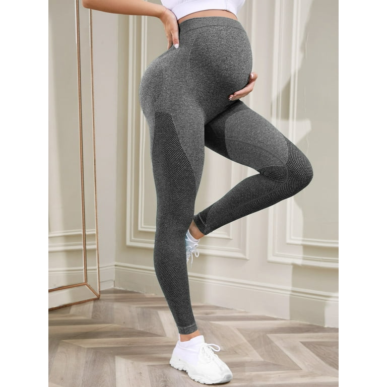 Women's Maternity Workout Leggings Over The Belly Pregnancy Pants