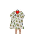 thumbnail image 2 of goowrom Family Cartoon Digital Printing Lamb Wool Warm Hooded Blanket, 2 of 10