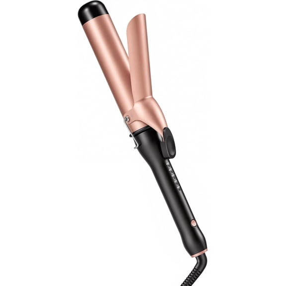 HCAH 1.5 Inch Large Barrel Tourmaline Ceramic Hair Curling Iron with Clamp