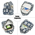 thumbnail image 5 of FORMRS Mini Backpack Purse for Women Travel Daypack Casual Shoulder Bag, Blue Cats and Hearts, 5 of 7