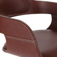 thumbnail image 4 of Silla de comedor VidaXL elegante con reposabrazos de piel sintética marrón, 4 of 5