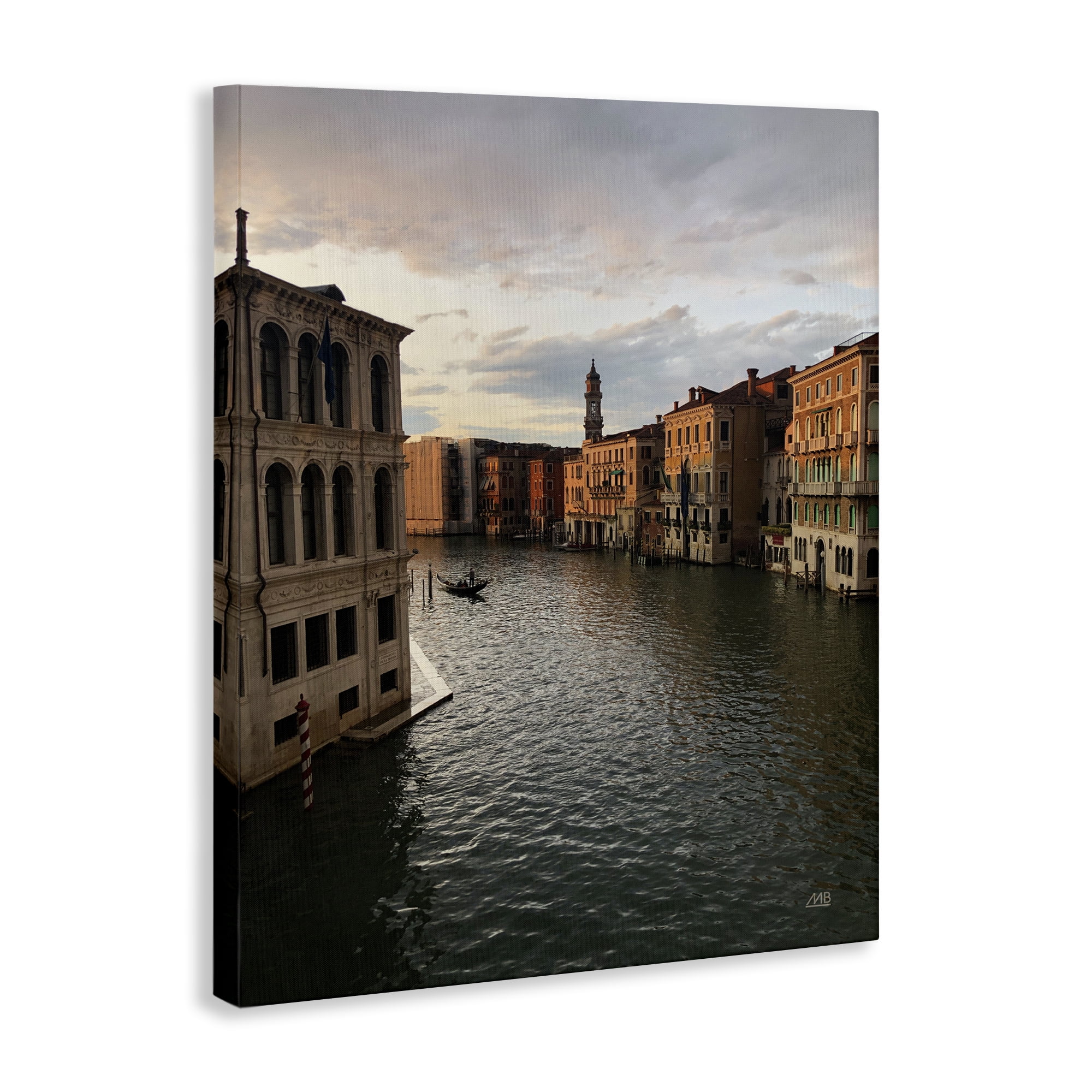 Stupell Industries Venice Canal Architecture Landscape & Nature Photography Wrapped Canvas Art Print Wall Art, 16 x 20