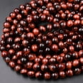 thumbnail image 2 of K-KED Natural Red Tiger's Eye Beads Smooth Round 4mm 6mm 8mm 10mm 15.5" Strand-4 mm, 2 of 6