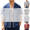 thumbnail image 2 of Guluxicc Men's Linen Shirts Button Short Sleeve Lounge Wear for Summer Beach Vacation, 2 of 4