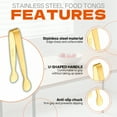 thumbnail image 5 of FACEGA 5Pcs Metal Tongs,Circular Clamp Head 304 Stainless Steel Cooking Tongs,U Type Handle 4.4"*0.6" Stainless Steel Tongs,For Pick Up, Sugar Cubes, Milk Balls,Mix3, 5 of 7