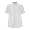 thumbnail image 4 of Mens Cotton Henley T-Shirts Short Sleeve Button Down Casual Basic Tees Work Solid Shirts with Split Side, 4 of 6