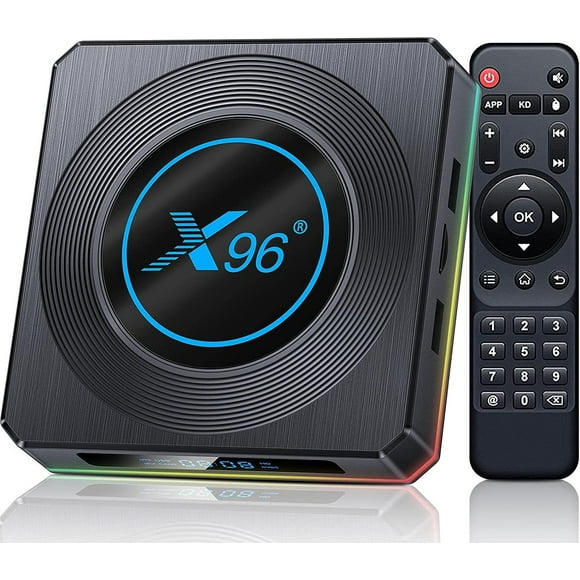 Android 11 TV Box, HKMLC X96 X4 Android TV Box 11.0 Amlogic S905X4 Quad Core 64 Bits, 4GB RAM 32GB ROM Android Box with 1000M LAN Dual-WiFi 2.4G/5G AV1 8K/6K/4K 3D USB 3.0 BT 4.2