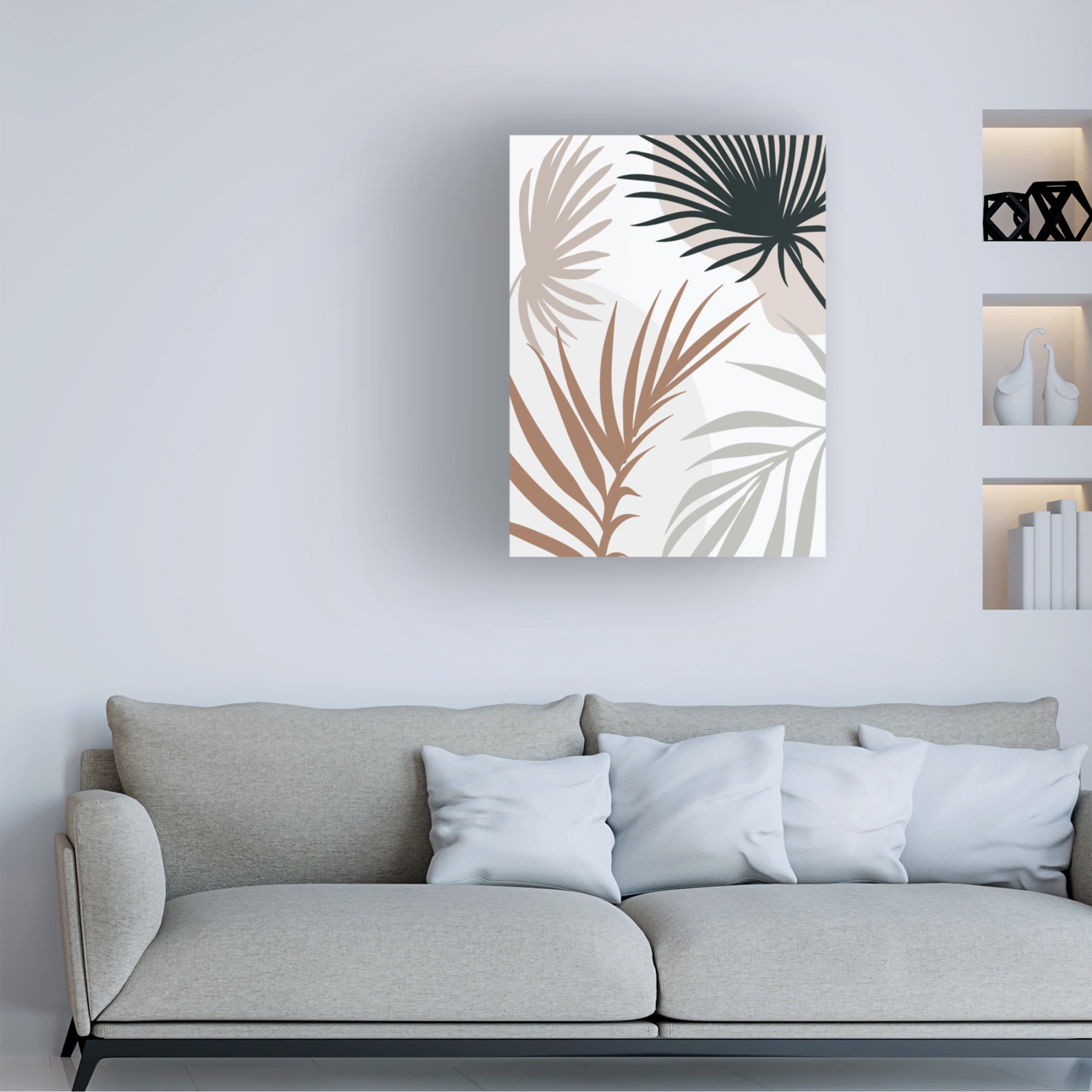 Trademark Fine Art Beth Cai Tropical Leaves No4 Canvas Wall Art