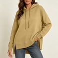 thumbnail image 6 of Yutgune Womens Hoodies Oversized Hoodies For Women Side Split Hem Long Sleeve Casual Sweatshirt, 6 of 9