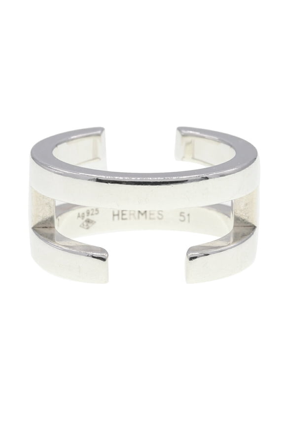 Pre-Owned Hermes Ring H Symbol SV Sterling Silver 925 Size 51 Women's Old Classic HERMES