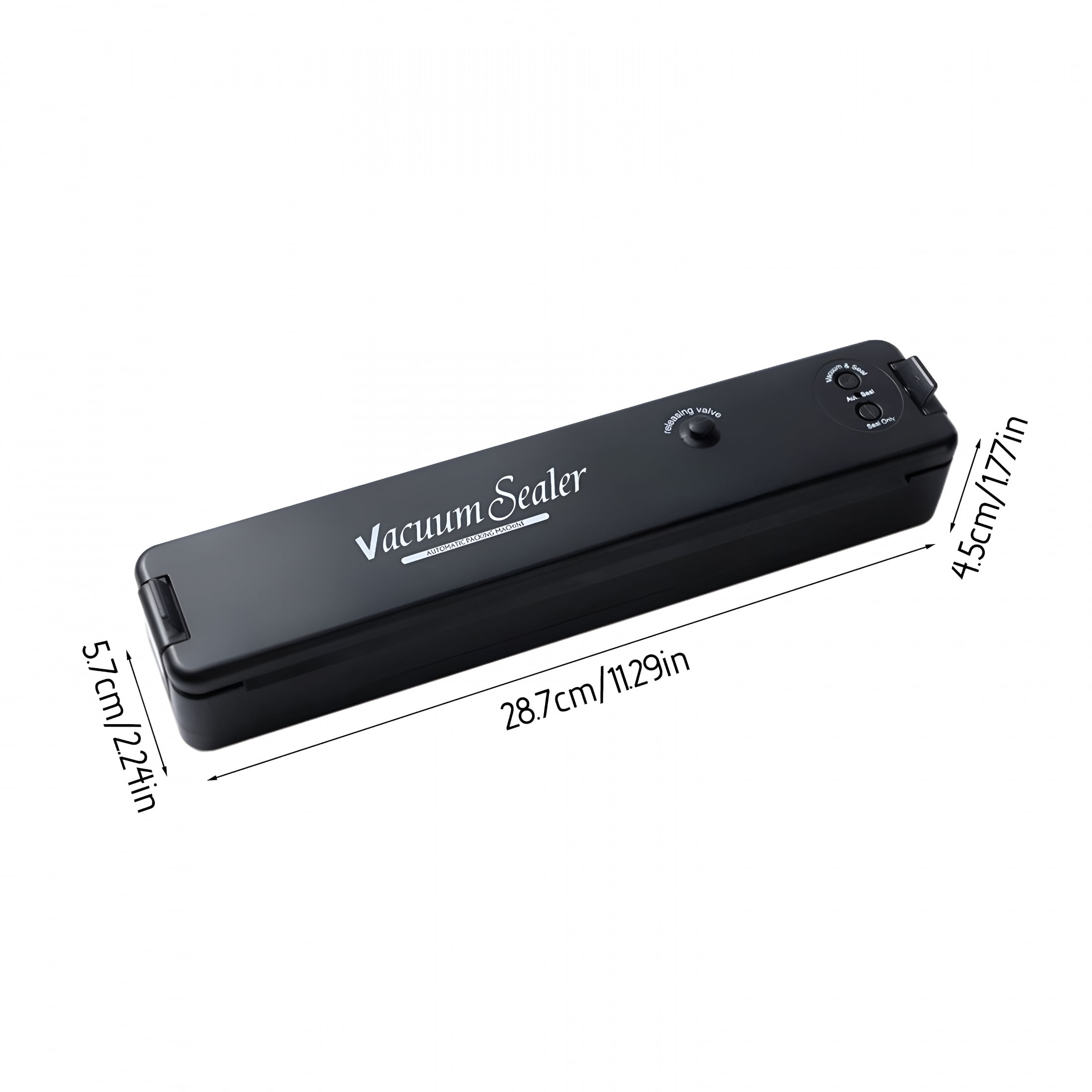 ACDANC Vacuum Sealer Machine,Kitchen Food Sealer Machine for Food Storage,Dry/Wet/Seal/Vac/External Vac Modes&5 Sealing Temperatures,Automatic Air Sealer with 20Pcs Vacuum Seal Bags,Black