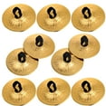 thumbnail image 3 of Raindrops 10Pcs Golden Copper Finger Cymbals for Belly Dancers and Dance Parties, 3 of 8